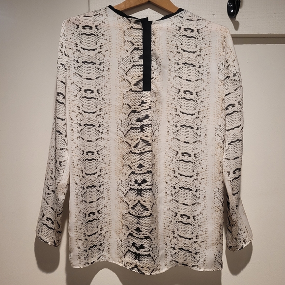 Zara Animal Print Long Sleeve Blouse - Picture 4 of 6